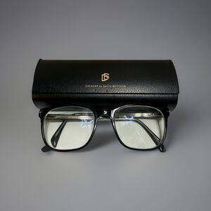 David Beckham Black Silver Square - Oval Eyeglass Frame Only